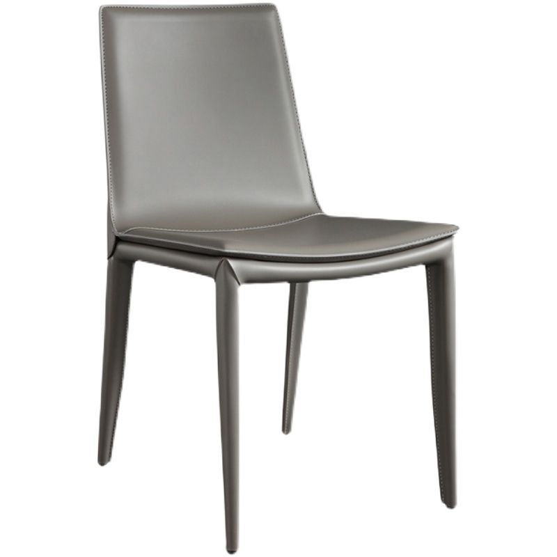 Upholstered Armless Dining Chairs Faux Leather Dining Side Chair