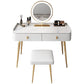 Glam Marble Makeup Vanity Set With Drawer for Bedroom in White Clearhalo 'Bedroom Furniture' 'furn' 'furn_makeup_vanities' 'Furniture' 'Makeup Vanities' 'makeup_vanities' 1200x1200_93c20f19-035e-44bf-b09c-a70b2f319681