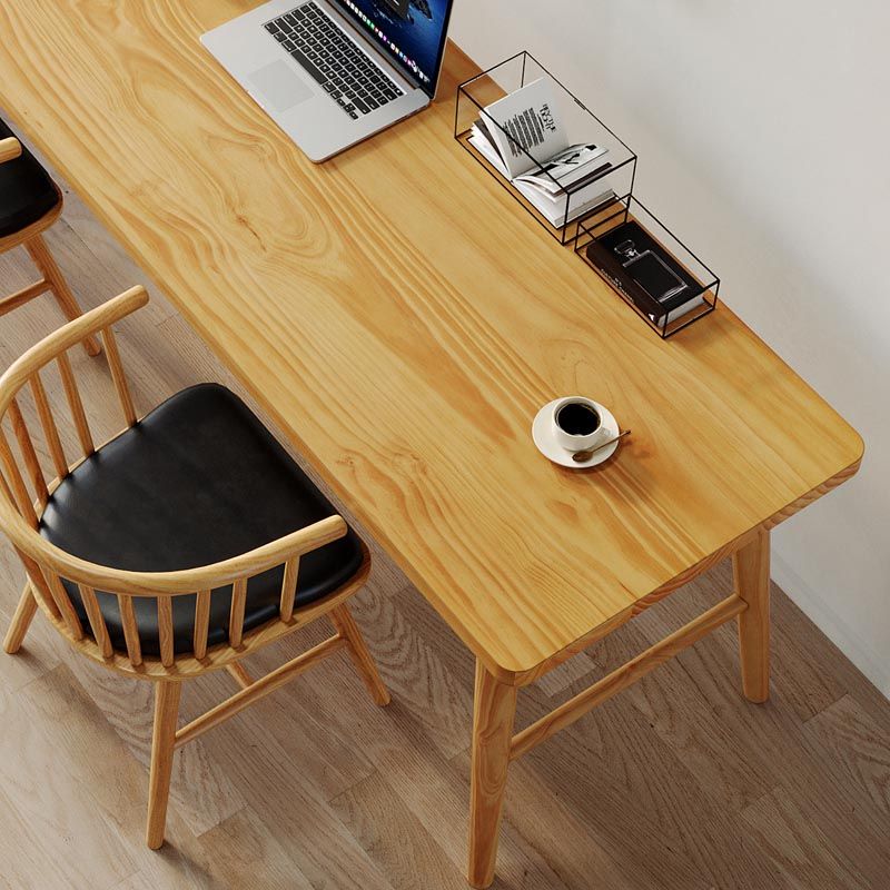 Modern Rectangular Writing Desk Wooden Home Use Office Desk with H-Shape Base Clearhalo 'furn' 'furn_office_desk' 'Furniture' 'Office Desks' 'Office Furniture' 'office_desk' 1200x1200_93c24b09-db62-49ab-a95d-8e68ddbd976b