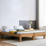 84.65 inch Wide Contemporary Bed Frame Solid Wood Standard Bed
