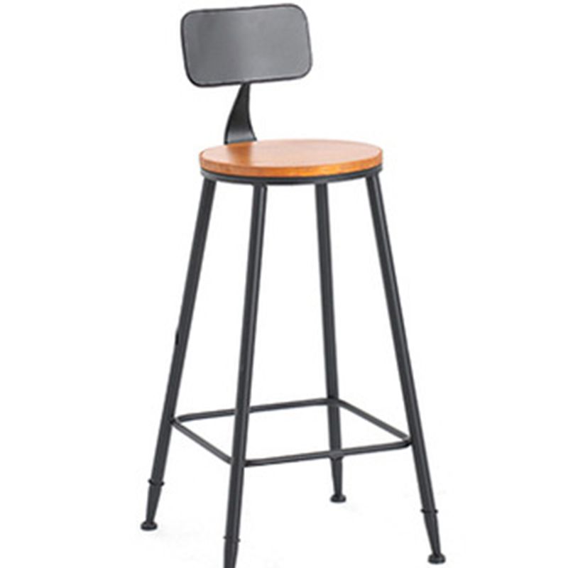 Contemporary Wood Counter Stool Living Room Bar Stool with Metal Legs Clearhalo 'Bar Furniture' 'Bar Stools' 'bar_stools' 'furn' 'furn_bar_stools' 'Furniture' 'Kitchen & Dining Furniture' 1200x1200_93c4f65a-06e9-4f10-b92f-3e4a41abb3a5