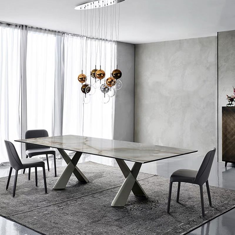 Faux Leather Kitchen Dining Chairs Parsons Chairs with Metal Base