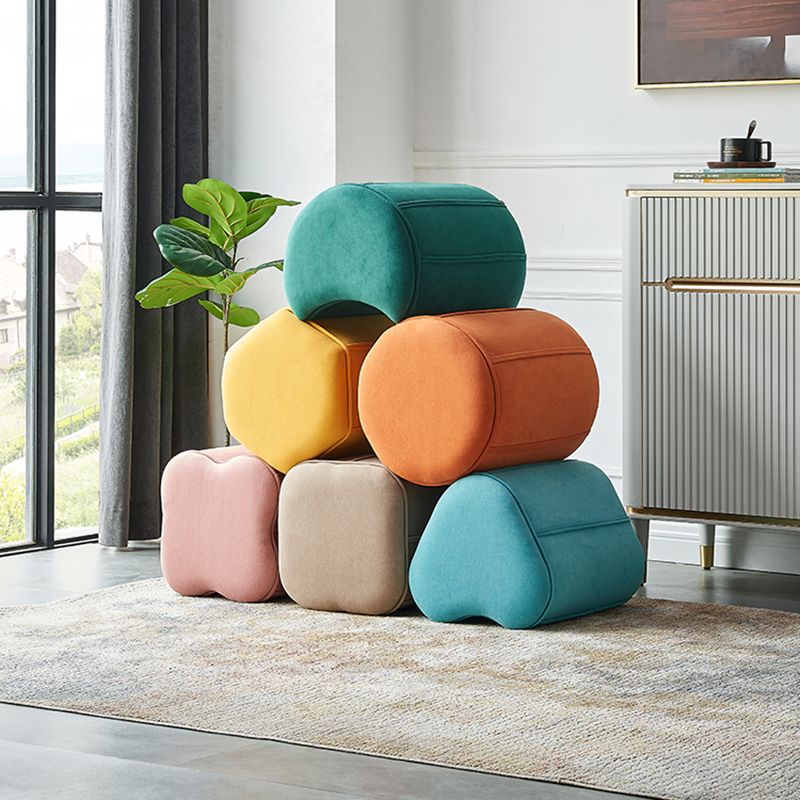 Contemporary Ottoman Solid Color Cotton Blend Standard Indoor Tear Resistant Ottoman Clearhalo 'furn' 'furn_ottomans_poufs' 'Furniture' 'Living Room Furniture' 'Ottomans & Poufs' 'ottomans_poufs' 1200x1200_93c77718-edb4-45a0-a3bf-dfcad77bc32c