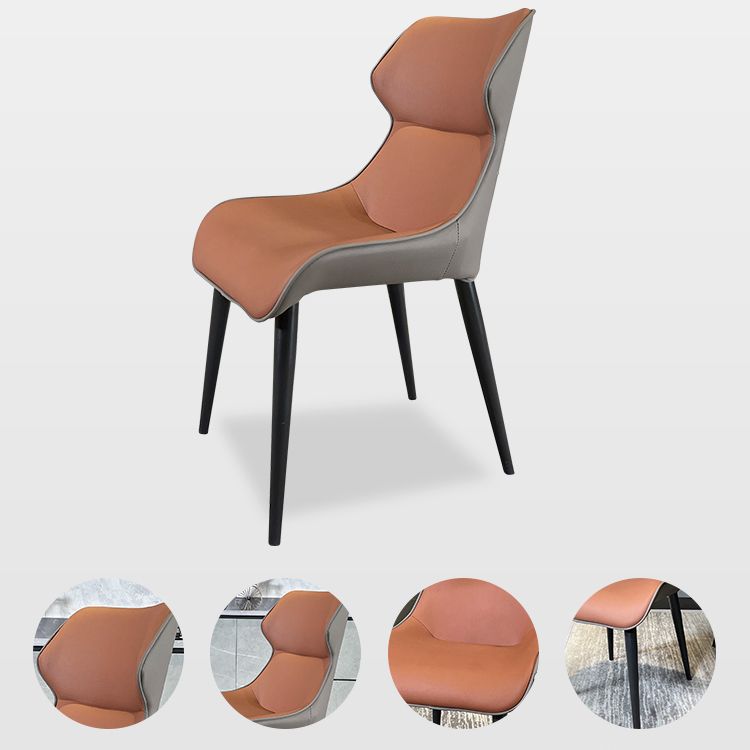 Minimalist Design Wingback Arm Dining Chair Faux Leather Dining Chairs Clearhalo 'Dining Chairs' 'Dining Tables & Seating' 'dining_chair' 'furn' 'furn_dining_chair' 'Furniture' 'furniture_dining_chair' 'Kitchen & Dining Furniture' 1200x1200_93c79064-e88e-48ec-ae3d-800d8f785ecd