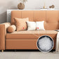 Faux Leather Convertible Sofa Bed with Pillows in Orange for Apartment Clearhalo 'furn' 'furn_sofas' 'Furniture' 'Living Room Furniture' 'Sofa' 'sofas' 1200x1200_93c9860f-a2e6-4c5e-b762-6eda6eb72bde