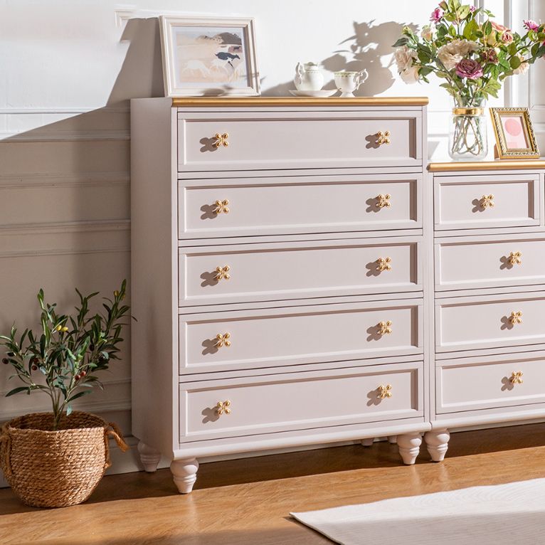 Cofre de lencería Glam Cofre de almacenamiento horizontal de madera de caucho para dormitorio