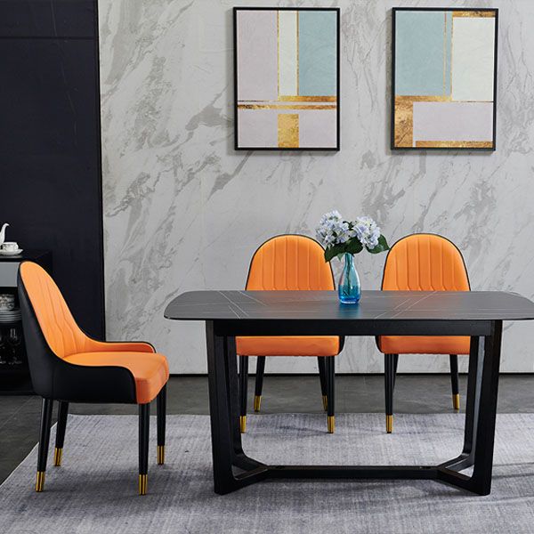 Glam Wood Dining Arm Chairs Leather Dining Chairs for Home Use (Set of 2) Clearhalo ' kitchen&dining_furn' 'Dining Chairs' 'Dining Tables & Seating' 'dining_chair' 'furn' 'furn_dining_chair' 'Furniture' 'furniture_dining_chair' 'Kitchen & Dining Furniture' 'kitchen' 1200x1200_93c9b977-c2bf-4e02-aaf8-f8bfdf5b152e