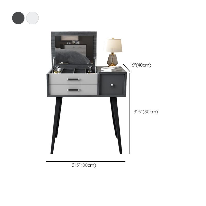 Tavolo da toeletta da toeletta da toeletta per trucco in legno massiccio con cassetti