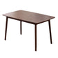 Brown Solid Wood Dining Table Modern Rectangular Furniture with 4 Legs for Office