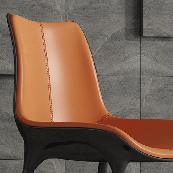 Modern Style Leather Dining Arm Chairs Solid Back Upholstered Chairs (Set of 2) Clearhalo ' kitchen&dining_furn' 'Dining Chairs' 'Dining Tables & Seating' 'dining_chair' 'furn' 'furn_dining_chair' 'Furniture' 'furniture_dining_chair' 'Kitchen & Dining Furniture' 'kitchen' 1200x1200_93ca8397-7b4f-455e-b1a3-f2cd36eb883b