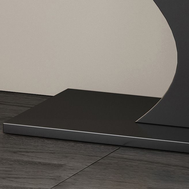 Modern de 11.81 "W Table de la consola Stone Half Moon Accent Table para Hall