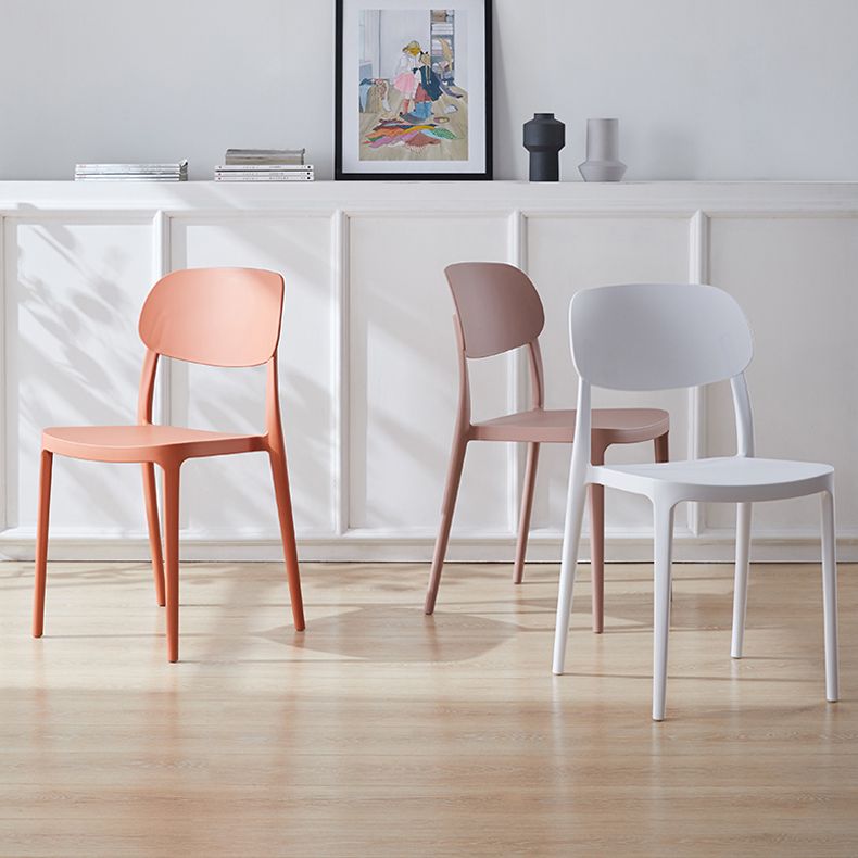 Plastic Scandinavian Living Room Side Chair Matte Finish Open Back Dining Chair Clearhalo ' kitchen&dining_furn' 'Dining Chairs' 'Dining Tables & Seating' 'dining_chair' 'furn' 'furn_dining_chair' 'Furniture' 'furniture_dining_chair' 'Kitchen & Dining Furniture' 'kitchen' 1200x1200_93cbb510-835e-4b36-aa2e-423bbf1638cf