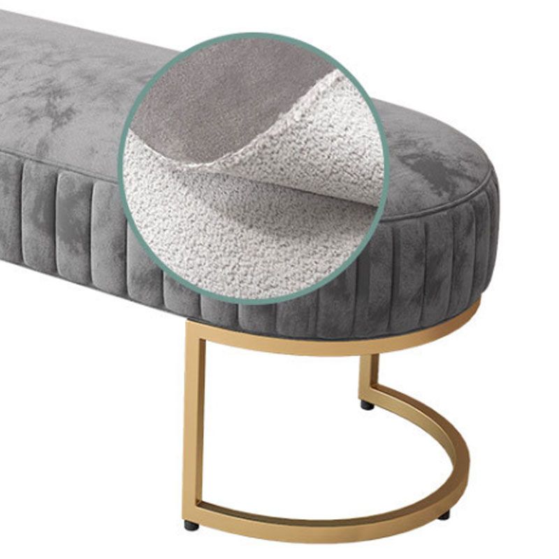 12.48-inch Width Modern Seating Bench Cushioned Metal Entryway Bench Clearhalo 'Benches' 'Chairs & Seating' 'furn' 'furn_benches' 'Furniture' 'Living Room Furniture' 1200x1200_93ccdaac-b98a-4920-b733-c2e31267ee13