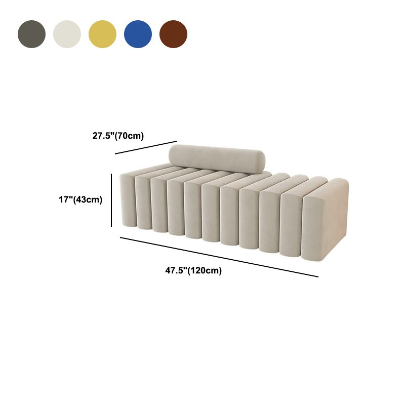 16.92" High Velvet Standard Sofa Contemporary Armless Sofa for Living Room Clearhalo 'furn' 'furn_sofas' 'Furniture' 'Living Room Furniture' 'Sofa' 'sofas' 1200x1200_93ccf29e-5ad7-4c77-aff8-ca39e52f30a1