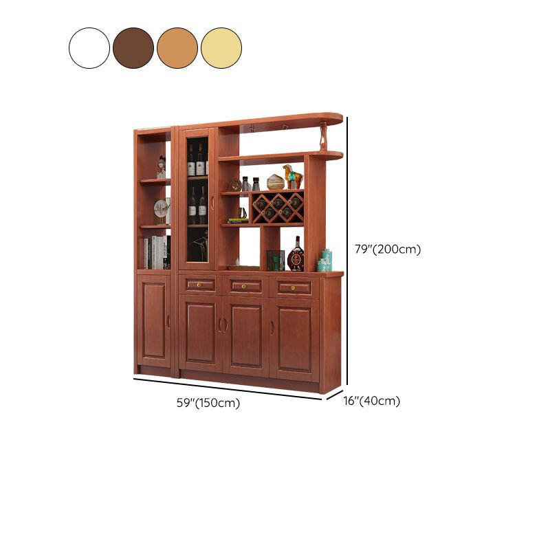 Contemporary 78.74" H Cabinet Solid Wood Accent Cabinet with Drawers and doors Clearhalo 'Cabinets & Chests' 'cabinets_chests' 'furn' 'furn_cabinets_chests' 'Furniture' 'Living Room Furniture' 1200x1200_93cde999-f74a-4bdc-b8b6-17536cea078f