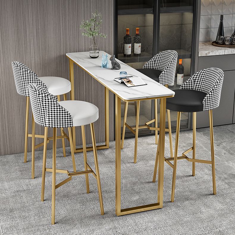 Industrial Style Stone Top Cocktail Bar Table 42-inch Height Table for Kitchen Clearhalo 'Bar Furniture' 'Bar Tables' 'bar_tables' 'furn' 'furn_bar_tables' 'Furniture' 'furniture_bar_tables' 'Kitchen & Dining Furniture' 1200x1200_93cee18f-7a5a-43eb-b003-ba093ab9c1b9