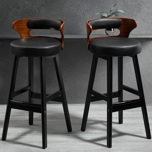 Industrial Style Low Back Bar-stool Wooden Bar Stool with Wooden Legs Clearhalo 'Bar Furniture' 'Bar Stools' 'bar_stools' 'Furniture' 'furniture_bar_stools' 'Kitchen & Dining Furniture' 1200x1200_93d009e3-df04-4a9f-8fd0-c301bd6d284f