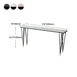 Modern Marble Pub Table with Rectangle Table Top Black Legs Table - 42" H Clearhalo 'Bar Furniture' 'Bar Tables' 'bar_tables' 'furn' 'furn_bar_tables' 'Furniture' 'furniture_bar_tables' 'Kitchen & Dining Furniture' 1200x1200_93d150ac-0838-4d40-bec2-4860f8311545