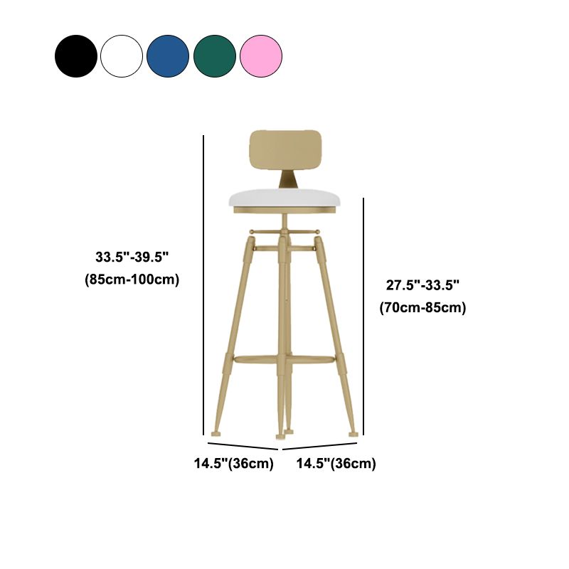 Glam liftbare roteerbare roteerbare aanrechte kruk IJzeren Keuken Bar Kruk met kussen en pedaal
