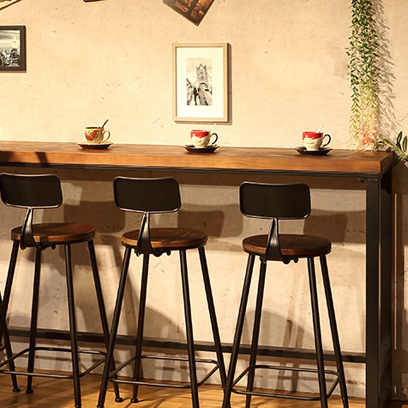 Industriële barhoogtetafel Bistrotafel van massief hout met onderstel