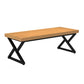 Ensemble de table à manger industrielle à double piédestal, ensemble de dinette en bois massif 1/2/7 pièces