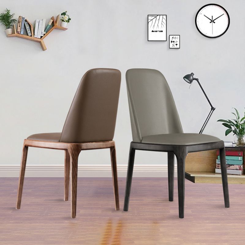 Contemporary Modern Wood Side Chairs Indoor-Outdoor Parsons Chair Clearhalo ' kitchen&dining_furn' 'Dining Chairs' 'Dining Tables & Seating' 'dining_chair' 'Furniture' 'furniture_dining_chair' 'Kitchen & Dining Furniture' 'kitchen' 1200x1200_93d354a6-7ebb-4c26-ac87-8859ea67a064