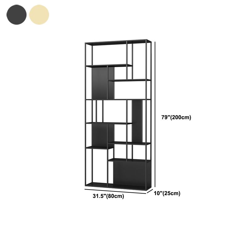 Modern Iron Geometric Shelf Living Room 78.74" Height Bookshelf Clearhalo 'Bookcases' 'furn' 'furn_bookcases' 'Furniture' 'Office Furniture' 1200x1200_93d383fb-a393-42a4-88ac-ac14b8320ea0