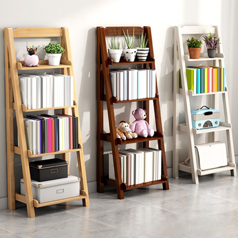 Solid Wood Bookshelf Modern Ladder Bookshelf 55.1" H X 14.2" W Clearhalo 'Bookcases' 'furn' 'furn_bookcases' 'Furniture' 'Office Furniture' 1200x1200_93d41aaf-b1c5-49b3-bcb0-6508a299bcae