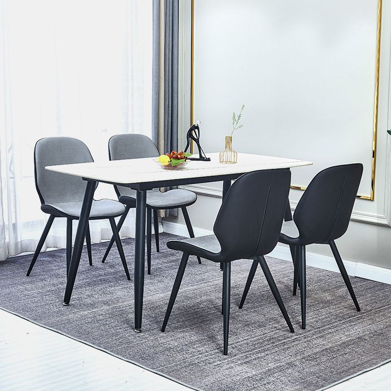 Contemporary Parsons Side Chair Matte Finish Armless Chair for Brasserie Clearhalo ' kitchen&dining_furn' 'Dining Chairs' 'Dining Tables & Seating' 'dining_chair' 'Furniture' 'furniture_dining_chair' 'Kitchen & Dining Furniture' 'kitchen' 1200x1200_93d460b7-cbe2-4f1f-9e6f-e12804dad379