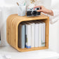 Natural Geometric Bookcase Contemporary Open Back Bamboo Shelf