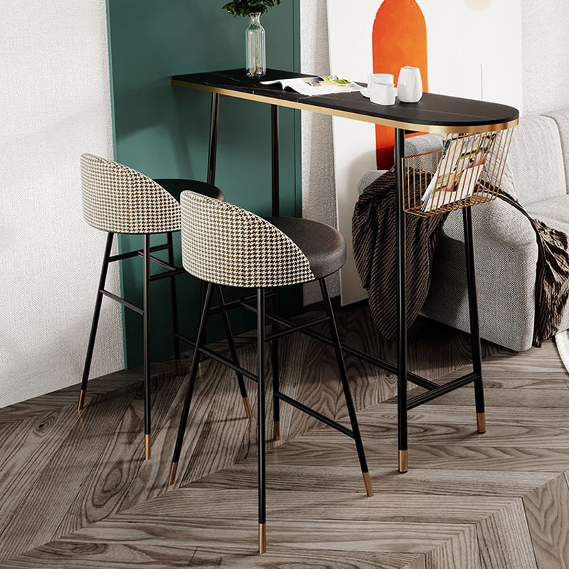 Glam 1/2/3 Pieces Pub Dining Set Living Room Metal and Stone Bar Pub Table Set Clearhalo 'Bar Furniture' 'furn' 'furn_home_bar_bar_sets' 'Furniture' 'Home Bars & Bar Sets' 'home_bar_bar_sets' 'Kitchen & Dining Furniture' 1200x1200_93d5e029-fbcf-48ce-9db0-459492d2b2fb