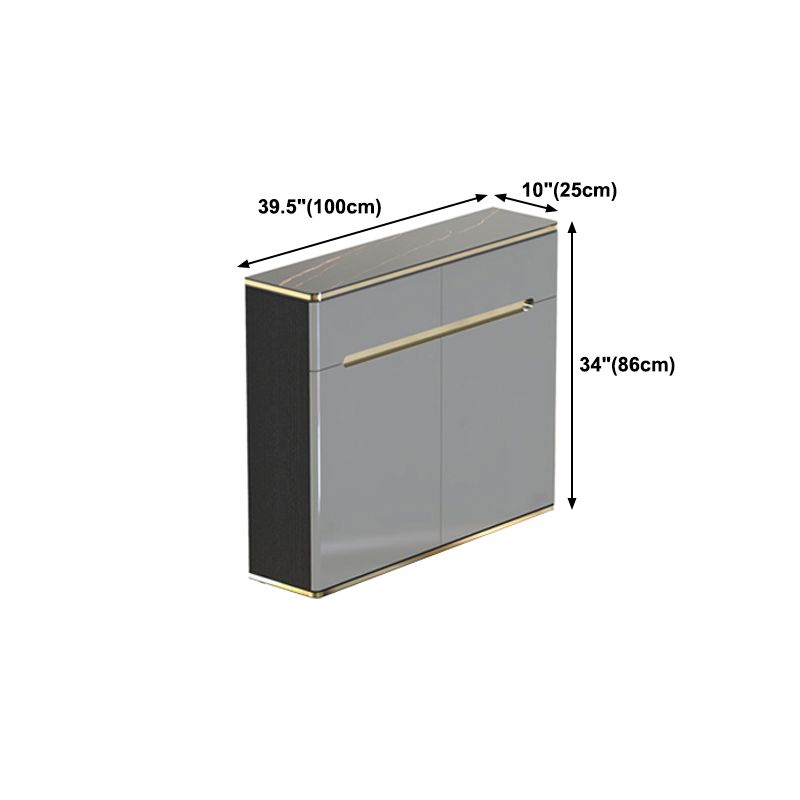 Glam Style Sideboard Gray Dining Sideboard Buffet for Living Room and Kitchen Clearhalo 'buffet_sideboard' 'Buffets & Sideboards' 'furn' 'furn_buffet_sideboard' 'Furniture' 'Kitchen & Dining Furniture' 1200x1200_93d5e28c-f7e2-42ad-a9f6-e12d94f29f2e