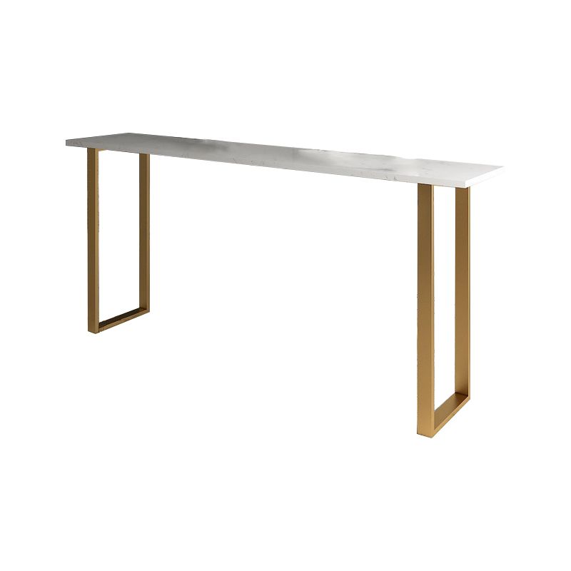 White Glam Style Table in Iron Top and Faux Marble Milk Tea Shop Bar Table Clearhalo 'Bar Furniture' 'Bar Tables' 'bar_tables' 'furn' 'furn_bar_tables' 'Furniture' 'furniture_bar_tables' 'Kitchen & Dining Furniture' 1200x1200_93d68259-a53e-4f68-9f9a-0aae51d34c09