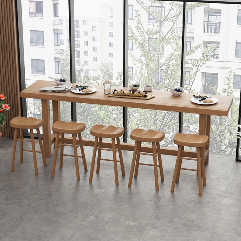Dining Room Pine Wood Counter Table 42-inch Height Contemporary Bar Table Clearhalo 'Bar Furniture' 'Bar Tables' 'bar_tables' 'furn' 'furn_bar_tables' 'Furniture' 'furniture_bar_tables' 'Kitchen & Dining Furniture' 1200x1200_93d6fa5a-6f7f-4345-9494-b1c467ea73e6
