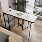 Rectangle White Stone Top Bar Dining Table Contemporary Bar Height Table