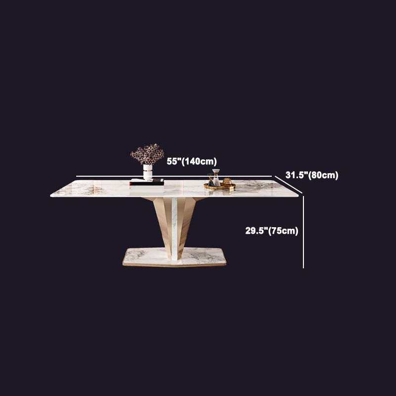 Luxurious 1/2/3/4/5/6/7 Pieces Rectangle Dining Set Sintered Stone Top Dinette Table Set Clearhalo 'Dining Room Sets' 'Dining Tables & Seating' 'dining_room_set' 'furn' 'furn_dining_room_set' 'Furniture' 'Kitchen & Dining Furniture' 1200x1200_93d79de9-b90b-4d88-96cc-b299e81dcbdb