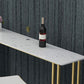 Glam Wood Pub Table with Rectangle Table Top Gold Sled Table - 41.3" H Clearhalo 'Bar Furniture' 'Bar Tables' 'bar_tables' 'furn' 'furn_bar_tables' 'Furniture' 'furniture_bar_tables' 'Kitchen & Dining Furniture' 1200x1200_93d86a31-2076-4fe3-8fa9-2ee09f7aa45f