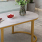 Table de cocktail ovale en pierre Glam Table de cocktail basse simple standard