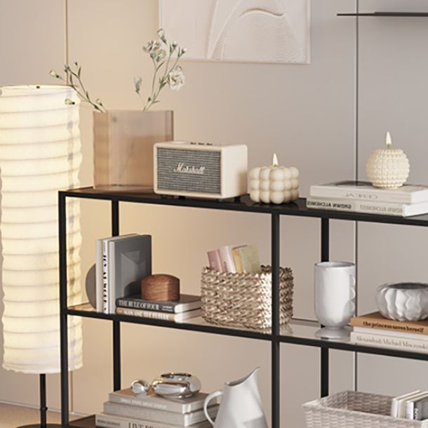 Contemporary Rectangle Console Accent Table Antique Finish Console Sofa Table in Metal Clearhalo 'Console Tables' 'console_tables' 'Entry & Mudroom Furniture' 'furn' 'furn_console_tables' 'Furniture' 1200x1200_93d8b8cc-9452-4d85-8b49-da7d8175a42d