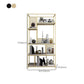 Metal and Wooden Bookshelf Vertical Open Etagere Bookcase with 5 Shelves