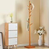 Árbol de pasillo de 69 "de altura With Hooks Hall Stand Modern Wood Courper de madera maciza