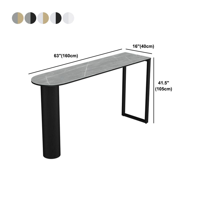 Stone Bar Esstisch Glam Style Bar Tisch mit doppelter Sockel für Esszimmer Küche