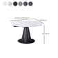 Modern Extendable Stone Dining Table Steel Base Dinner Table for Home Clearhalo 'Dining Tables & Seating' 'Dining Tables' 'dining_table' 'furn' 'furn_dining_table' 'Furniture' 'Kitchen & Dining Furniture' 1200x1200_93db39cd-58dd-421a-9514-6f5d24a443e1