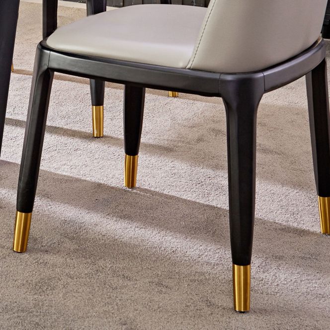 Industrial Ash Parsons Side Chair Leather Matte Finish Dining Chair (Set of 2) Clearhalo ' kitchen&dining_furn' 'Dining Chairs' 'Dining Tables & Seating' 'dining_chair' 'furn' 'furn_dining_chair' 'Furniture' 'furniture_dining_chair' 'Kitchen & Dining Furniture' 'kitchen' 1200x1200_93dc11f9-96ff-4569-b3e3-899be9523d38