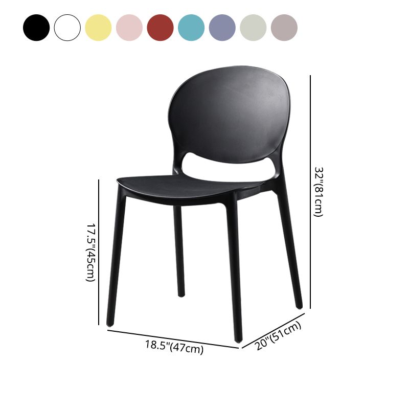 Nordic Style Plastic Dining Chairs Dining Armless Side Chair for Kitchen (Set of 2) Clearhalo ' kitchen&dining_furn' 'Dining Chairs' 'Dining Tables & Seating' 'dining_chair' 'furn' 'furn_dining_chair' 'Furniture' 'furniture_dining_chair' 'Kitchen & Dining Furniture' 'kitchen' 1200x1200_93dc2a8d-38c2-4edc-bd6e-802348984563