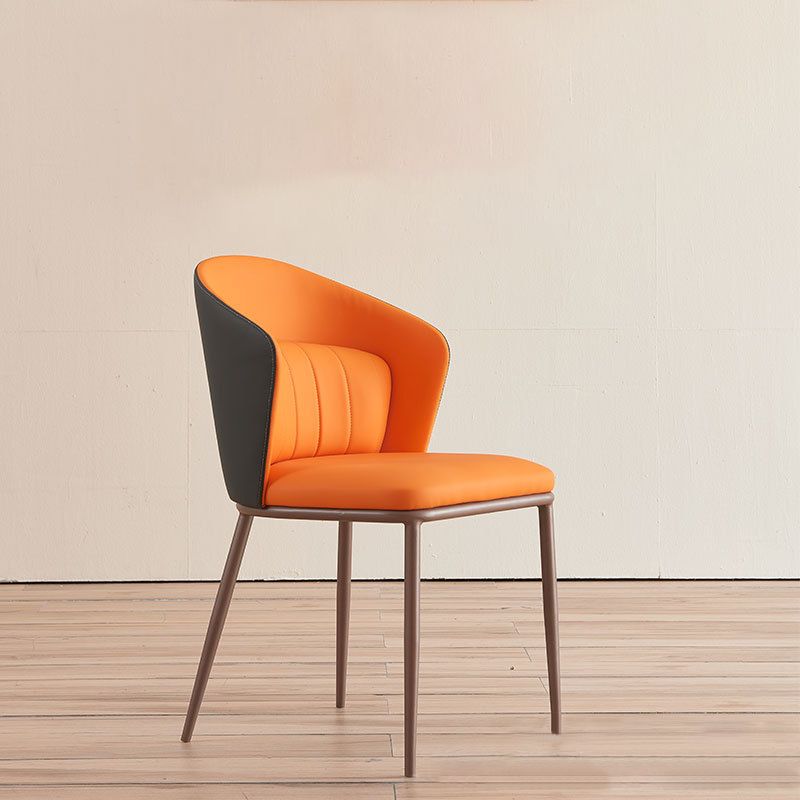 Contemporary Style Chair Armless Side Chairs with Metal Legs Clearhalo 'Dining Chairs' 'Dining Tables & Seating' 'dining_chair' 'furn' 'furn_dining_chair' 'Furniture' 'Kitchen & Dining Furniture' 1200x1200_93dd5c1c-c0b4-4348-9217-d335c71c9dff