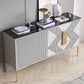 Opbergkist met een breedte van 15,6 inch Klassiek Glam Stone-opbergkistcommode