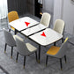 Contemporary Sintered Stone Top Extendable Dining Set Rectangle Kitchen Dining Set with 4 Legs Table Clearhalo 'Dining Room Sets' 'Dining Tables & Seating' 'dining_room_set' 'furn' 'furn_dining_room_set' 'Furniture' 'furniture_dining_room_set' 'Kitchen & Dining Furniture' 'kitchen&dining_furn' 'kitchen' 1200x1200_93df410f-522e-45ba-8845-c83bb0eeee6e