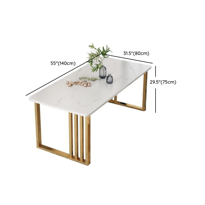 Moderno 1/2/5/7 pezzi set da pranzo tavolo da pranzo in pietra rettangolo per cucina della sala da pranzo