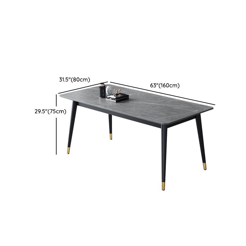モダンな1/3/5/7ピースダイニングセットダイニングルーム用の長方形の石のダイニングテーブル